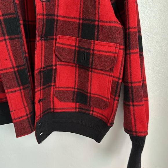 Filson Wool Bomber in Red and Black Plaid - Picture 4 of 9